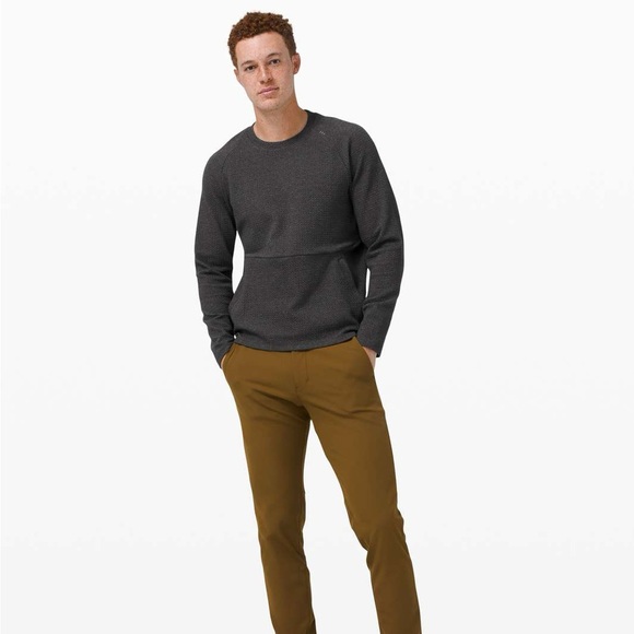 Lululemon At Ease Crew in Heathered Black Medium - Picture 3 of 9